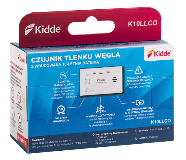 Kidde OUTLET - K10LLCO Czujnik tlenku węgla - 1548638 - zdjęcie 7